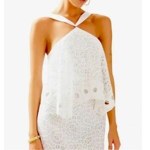 Lilly Pulitzer Pearson Oyster Shell Lace Dress EUC Size 8